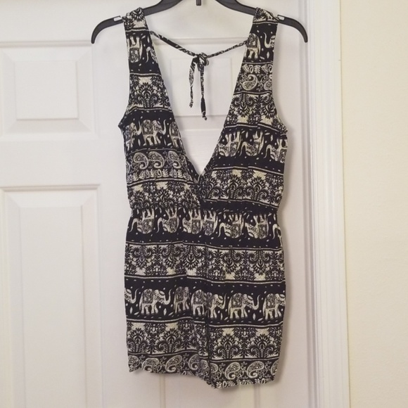 Papaya Elephant Pattern Romper M - Picture 3 of 8